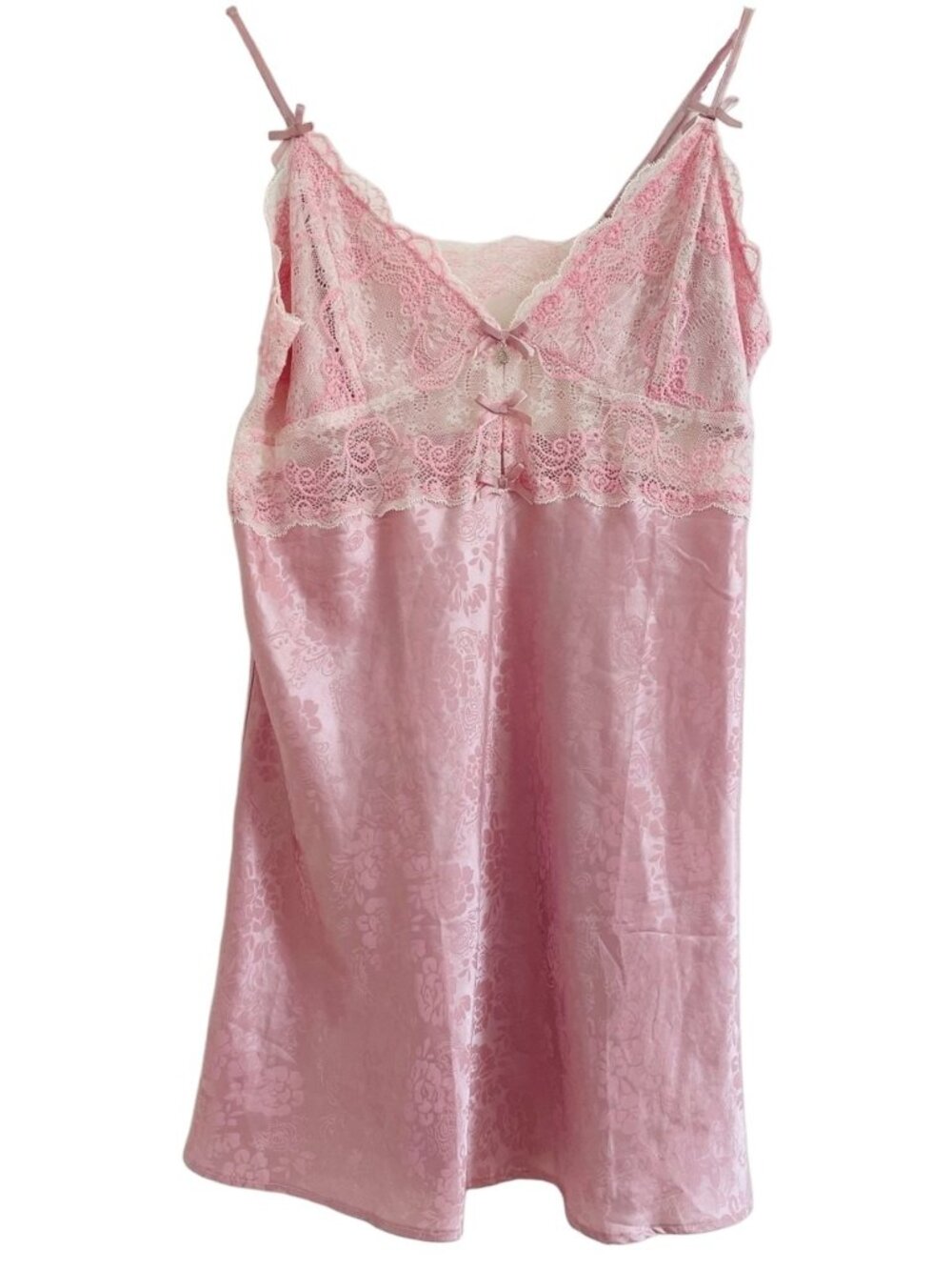 mia mia Lace Chemise, pink white